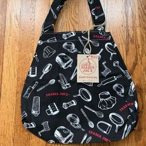 Chef Novelty Print Trader Joe’s Vintage Cotton Grocery Tote Bag Collection NWT